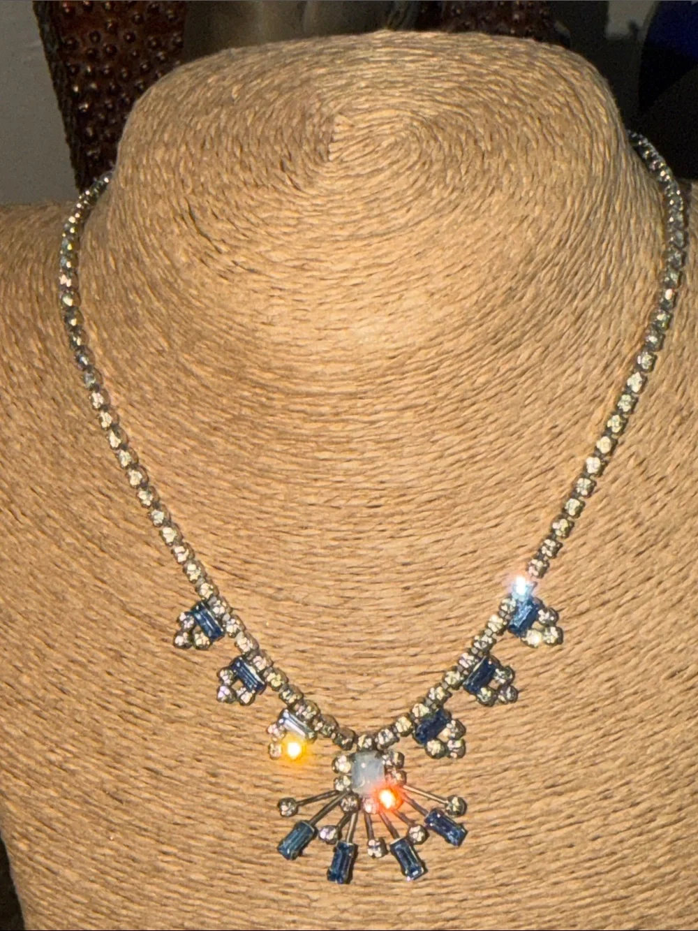 Vintage sparkling blue